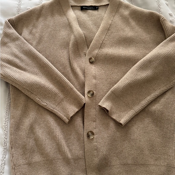 Cozy Oatmeal Women's Sweater Cardigan M - Picture 4 of 9